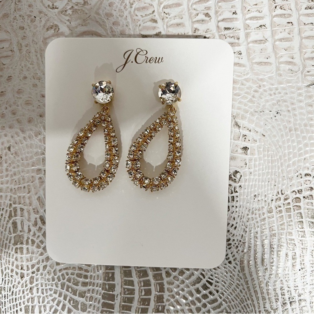 J.Crew‎ Women's Faceted crystal teardrop earrings